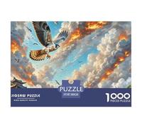 Faucon à Ailes de feu 1000 Pièces Puzzle Animaux pour Enfants, Parfait pour Les Amateurs De Puzzles, Cadeau, Stimulant, Jeux Éducatif, Qualité Premium 38x26cm/1000pcs