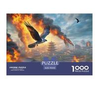 Faucon à Ailes de feu 1000 Pièces Puzzles Animaux pour Adultes, Défi Jouets, Cadeau d'anniversaire, Jeu Éducatif, Qualité Premium 70x50cm/1000pcs
