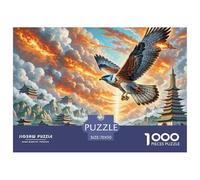 Faucon à Ailes de feu 1000 Pièces Puzzles Animaux pour Adultes, Défi Jouets, Cadeau, Stimulant, Jeu Éducatif, Qualité Premium 70x50cm/1000pcs