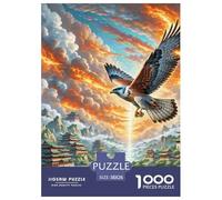 Faucon à Ailes de feu 1000 Pièces Puzzles Animaux pour Adultes, Parfait pour Les Amateurs De Puzzles, Cadeau d'anniversaire, Jeu Éducatif, Qualité Premium 38x26cm/1000pcs