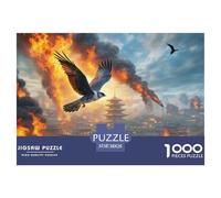 Faucon à Ailes de feu 1000 Pièces Puzzles Animaux pour Adultes, Parfait pour Les Amateurs De Puzzles, Cadeau, Jouet pour Enfant, Jeu Éducatif, Qualité Premium 38x26cm/1000pcs