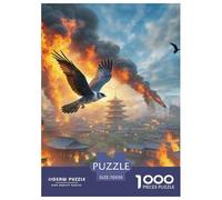 Faucon à Ailes de feu 1000 Pièces Puzzles Animaux pour Adultes, Parfait pour Les Amateurs De Puzzles, Cadeau, Jouet pour Enfant, Jeu Éducatif, Qualité Premium 70x50cm/1000pcs