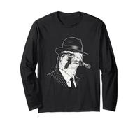 Faucon Cigare Mafia Gangster Portrait Manche Longue