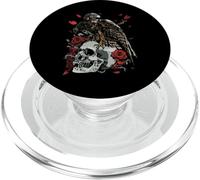 Faucon, Crâne et Roses, Le Jour des Morts PopSockets PopGrip pour MagSafe