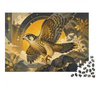 Faucon Montagne Feuille 1000pcs Mini Puzzle pour Adultes Difficile | 38x26cm Carton Décor Salon Structure Durable Cadeau Anniversaire Relaxation
