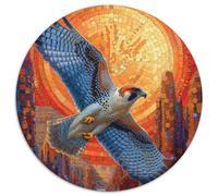 Faucon pèlerin 1000 Pièces Puzzle Circulaire Jeu Puzzles Jeu D'Intelligence Cadeau Unique pour Adultes Et Enfants 1000pcs (67.5x67.5cm)