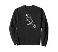 Faucon Pèlerin Line Art Oiseau Ornithologie Sweatshirt