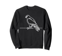 Faucon Pèlerin Line Art Ornithologue Sweatshirt