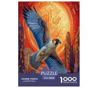 Faucon pèlerin Puzzle 1000 Pieces Cadeau Unique Animaux Jeu Éduchatif Challenge Toy À De Qualité Supérieure Peinture Art pour Adultes Et Enfants À Partir De 14 Ans 38x26cm/1000pcs
