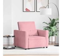 faucqel Canapé-lit simple extensible avec roues, velours rose clair, 90 x 165 x 87 cm, convertible 3 en 1, fauteuil de salon moderne pour salon et chambre à coucher