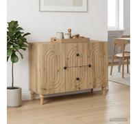 faucqel Meuble TV en chêne Artisan 89 x 34,5 x 60 cm Buffet moderne avec espace de rangement pour salon, couloir ou salle à manger, commode durable avec poignées en acier