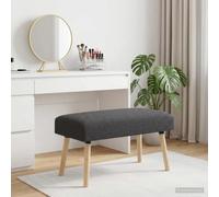 Faucqir Banc uni gris foncé bou vec cadre en bois et pieds en caoutchouc 80 x 40 x 46 cm Banc rembourré pour couloir, salle à manger, salon, chambre à coucher avec assise confortable et stable