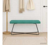 Faucqir Banc uni turquoise velours 110 x 40 x 45 cm Banc stable avec pieds en métal et rembourrage en mousse Idéal pour le salon, le couloir, la salle à manger, le couloir, le vestiaire