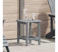Faucqir Table d'appoint gris clair 38 x 38 x 46 cm en polyéthylène résistant aux intempéries durable pour jardin, terrasse, balcon, véranda et activités de plein air, idéale pour le camping et les