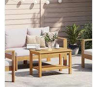 Faucqir Table d'appoint Öl-Natur en bois d'acacia massif - 70 x 40 x 45 cm - Avec compartiment de rangement et pied stable - Résistant aux intempéries - Pour salon, salon, couloir et extérieur