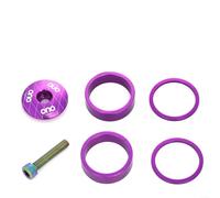 Fauhapyway 1 ensemble de joints de casque de vélo de 1/8" en alliage d'aluminium avec capuchon supérieur de tige pour VTT et vélos de route 28,6 mm (violet)