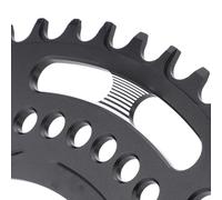 Fauhapyway 104BCD Plateau de vélo 44-52T à vitesse unique compatible avec pédalier de vélo 8, 9, 10, 11 vitesses, en alliage d'aluminium, noir (44T)