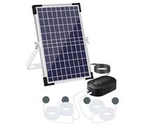 Fauhapyway 110 4400 Pompe à eau solaire 10 W 10 V Batterie à oxygène MAh 3 modes Kit aérateur 4 pierres d'air Temps de travail maximum