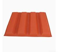 Fauhapyway à 3 Cavités en Silicone Antiadhésif - Plaque de Cuisson Perforée pour Four, Croûte Croustillante, 40x30cm(orange 4-grid)