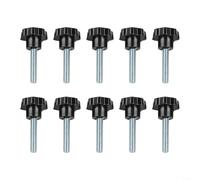 Fauhapyway à Serrer M8x40 Noire 10pcs Trou Central à Serrer M8x40 Noire | Trou central pratique, filetage M8 standard, longueur 40mm, mat, pour idéal ajustement rapide