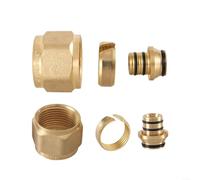 Fauhapyway Adaptateur de connecteur de collecteur de chauffage au sol en cuivre, grand débit pour tuyaux de 16 mm/20 mm (20 connecteurs)