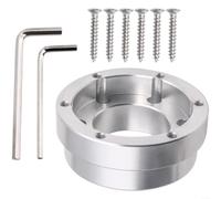 Fauhapyway Adaptateur de support de volant de course pour Logitech G29 G920 G923, rehausseur de base de volant PCD de 70 mm (argenté)