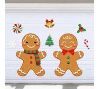 Fauhapyway Aimant Garage Noël Géant 65cm Décoration Festive | Taille géante 65cm, design cookie festif, couleurs vives, ambiance de Noël unique, visible de loin