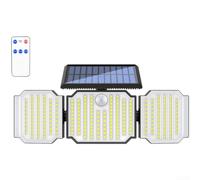 Fauhapyway Applique Murale LED 270° Grand Angle Applique Murale LED 270°(A) | Grand angle 270°, panneau intégré, charge automatique, éclairage nocturne gratuit, pour zéro coût électricité