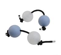 Fauhapyway Asalato Paire 5cm Sangle Ajustable Portable(Blue and white) | Son aigu et cristallin, idéal pour jazz latin, diamètre 5cm, paire complète, rythme africain authentique
