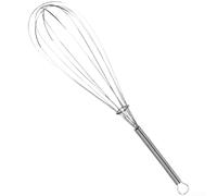 Fauhapyway Batteur à œufs manuel compact 18 cm pour petites cuisines (30 cm | Acier inoxydable 430, résistant à la rouille, taille compacte de 18 cm, poignée à ressort, rangement facile
