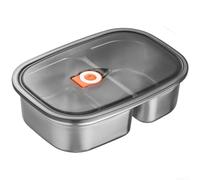 Fauhapyway Boîte à déjeuner isotherme en acier inoxydable 316L avec couvercle, passe au micro-ondes, anti-fuite, pour sandwich, salade, 23 cm (d)
