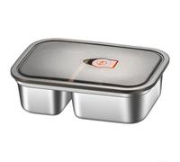 Fauhapyway Boîte à déjeuner isotherme en acier inoxydable 316L avec couvercle, passe au micro-ondes, anti-fuite, pour sandwich, salade, 23 cm (F)