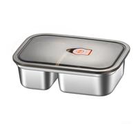 Fauhapyway Boîte à déjeuner isotherme en acier inoxydable 316L avec couvercle, passe au micro-ondes, anti-fuite, pour sandwich, salade, 23 cm (B)