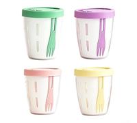 Fauhapyway Boîte à Lunch Étanche 1200ml Micro-ondable | Cuillère intégrée dans le côté, design compact 11x9.5cm, pour idéal pour sacs à , bureau, voyage