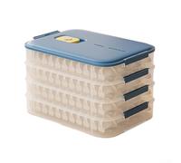 Fauhapyway Boîte Raviolis 4 Niveaux Empilable Antiadhésive | 4 niveaux empilables, base antiadhésive 3D, idéal raviolis et gâteaux, gain de place vertical