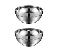 Fauhapyway Bol isotherme en acier inoxydable de 18 cm, grande capacité | Design résistant à la chaleur, 16 cm de diamètre, parfait pour les nouilles, le riz, les pâtes, prise en main facile sans