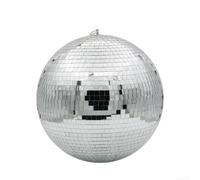 Fauhapyway Boule disco en verre argenté 25,4 cm