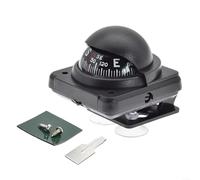 Fauhapyway Boussole de navigation marine, avec support pivotant, guide directionnel magnétique pour bateau, camion, voiture, camping-car, matériau ABS noir