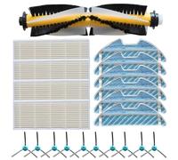 Fauhapyway Brosse de rechange en tissu et filtre compatible avec aspirateur SENCOR SRV 4200BK 4250SL Robot Aspirateur Kit d'accessoires (B)