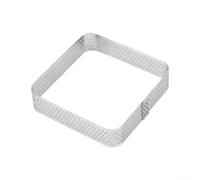 Fauhapyway Cercles à Tarte Acier Inoxydable Perforés 14 Cercles à Tarte(Square 3.3 inch)