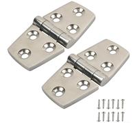 Fauhapyway Charnière marine en acier inoxydable 316 avec poignée carrée pour trappe de cabine de yacht, ensemble de quincaillerie polie robuste de 4,5 mm (2 vis de montage)