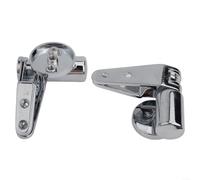 Fauhapyway Charnières de siège de toilette chromées à fermeture douce, kit de remplacement en alliage de zinc avec finition plaquée, accessoires pour la plupart des sièges en résine et bois