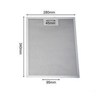 Fauhapyway ChefSimpson Filtre à graisse en aluminium pour hotte FHEE229SC9S FHEE26A9S OR908CXA 340 x 280 mm