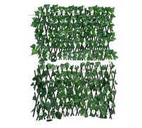 Fauhapyway Clôture en treillis avec feuilles de lierre artificielles - Écran d'intimité extensible pour jardin avec feuillage artificiel pour décoration de patio arrière (feuilles de raisin)