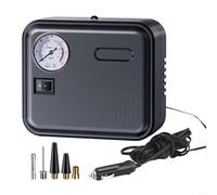 Fauhapyway Compresseur d'air portable 12 V 150 psi, pompe de gonflage de pneu numérique, lumière LED, adaptateurs de buse multiples, équipement de sport de voiture