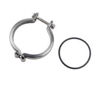 Fauhapyway Compresseur turbo en aluminium, pour collier de serrage à bride V-Bande, pour Holset HX35 HX35W HX40W pour dodge pour cummins 5,9 L Argent