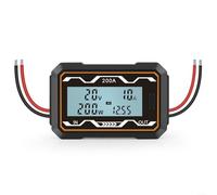 Fauhapyway Compteur de puissance 200 A 60 V DC, ampère numérique avec écran LCD rétroéclairé pour batterie RC solaire (200 A)
