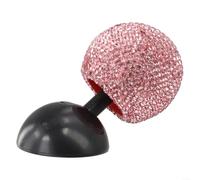 Fauhapyway Couvercle de bouton de démarrage à un bouton incrusté de diamants pour voiture, SUV, camion, anneau de bouton de démarrage décoratif en ABS (rose)