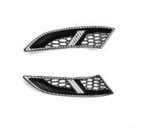 Fauhapyway Couvercle d'entrée de feu de brouillard avant pour Toyota Land Cruiser 25a Prado LC25a J25a 2a24-2a25, cadre décoratif en ABS noir mat (fibre de carbone)