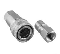 Fauhapyway Ensemble de coupleurs hydrauliques à connexion rapide M16 x 1,5 mm, coupleur rapide hydraulique M16 x 1,5, raccord hydraulique en acier au carbone, filetage femelle à déconnexion rapide